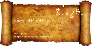 Kacz Ádám névjegykártya