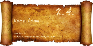 Kacz Ádám névjegykártya