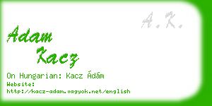 adam kacz business card